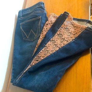 Wrangler low rise retro lace flares